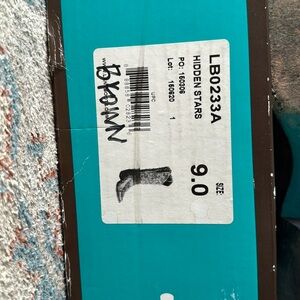 Lane “Hidden Stars” Cowboy Boots, dark brown, size 9